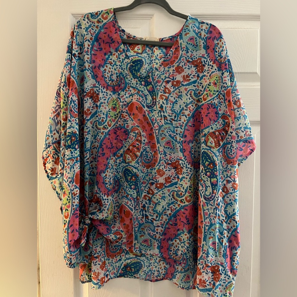 Adrienne one size sheer oversized  top